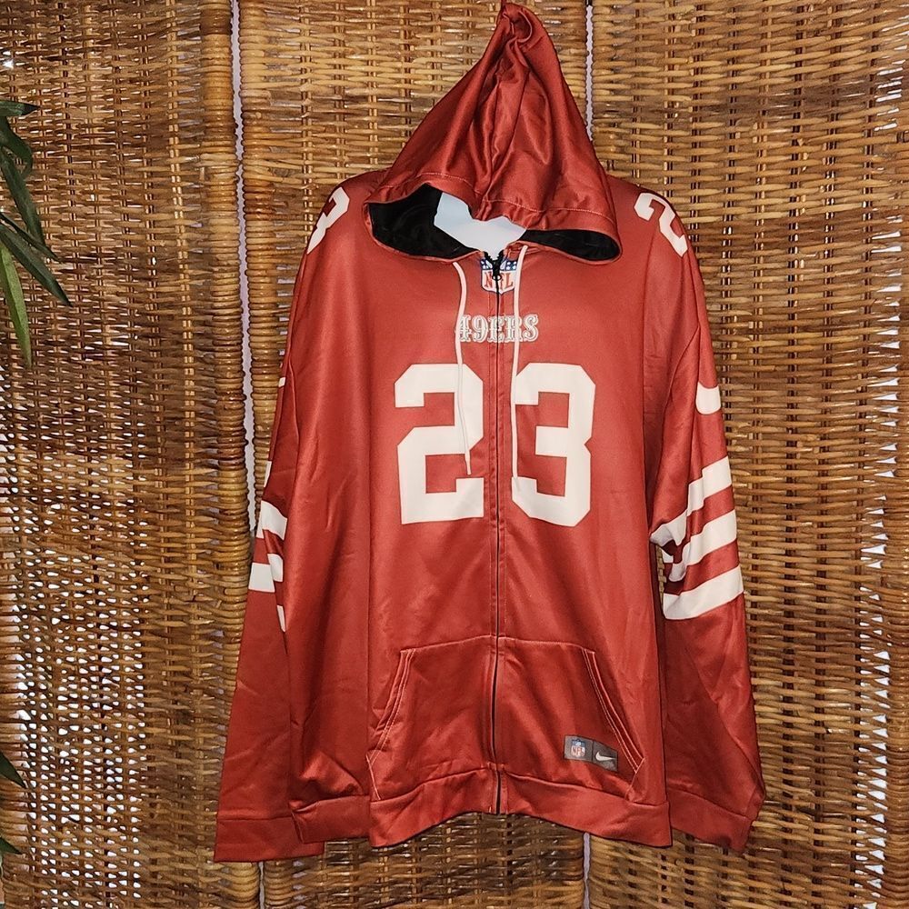 Christian McCaffrey San Francisco 49ers Zip-Up Hoodie 5XL